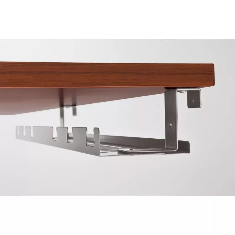 Bandeja para cabos para montagem sob a mesa InLine 131×590×74 mm cinzento
