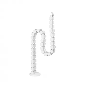 Calha para cabos para mesas de altura ajustável InLine 4 compartimentos, branco, comprimento 1,28 m