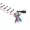 Calha para cabos para mesas de altura ajustável InLine 4 compartimentos, branco, comprimento 1,28 m