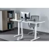 Calha para cabos para mesas de altura ajustável InLine 4 compartimentos, branco, comprimento 1,28 m