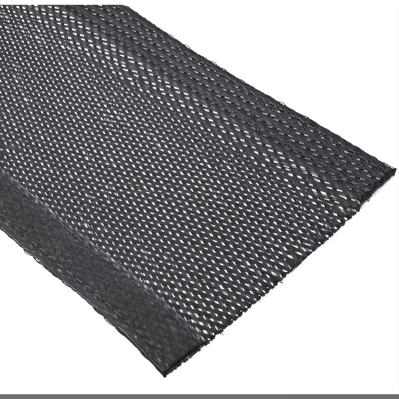 Manga para cabos InLine manga têxtil com fecho de velcro 1 m × 25 mm, preto