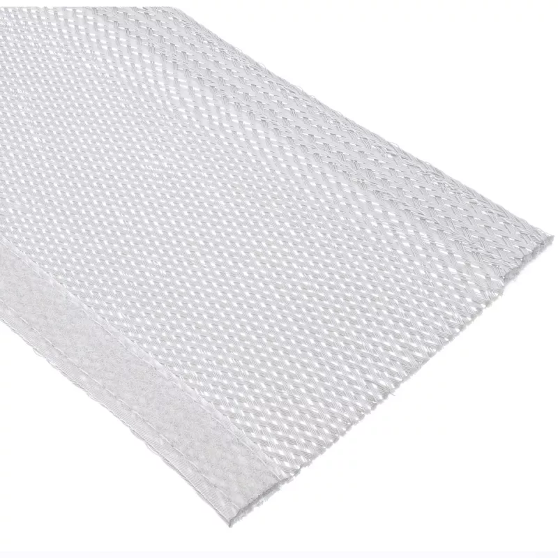 InLine Manga de tecido para cabos com fecho de velcro, 1 m x 40 mm, branco