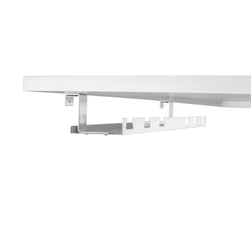 Canal de cabos/bandeja para montagem sob a secretária InLine 131×590×74 mm, branco