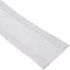 Manga de cabos InLine 1 m × 25 mm, manga têxtil com fecho de velcro, branco