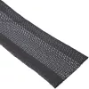 Manga de cabos InLine 59993A — manga têxtil com fecho de velcro, 1 m × 25 mm, preto