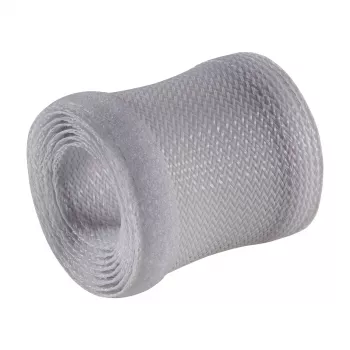 InLine Manga de tecido para cabos com fecho de velcro, 1 m x 40 mm, cinzento