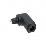 Adaptador de cabo de áudio ótico InLine Toslink ficha/conector fêmea 90° angular