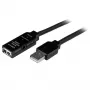 Cabo de extensão ativo USB 2.0 StarTech.com 5 m - M/F, 5 m, USB A, USB A, USB 2.0, ficha/conector fêmea, preto