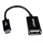 Adaptador host Micro USB para USB OTG StarTech.com 5in M/F, 0,127 m, Micro-USB B, USB A, USB 2.0, 0,48 Gbit/s, preto
