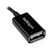 Adaptador host Micro USB para USB OTG StarTech.com 5in M/F, 0,127 m, Micro-USB B, USB A, USB 2.0, 0,48 Gbit/s, preto