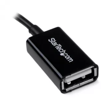 Adaptador host Micro USB para USB OTG StarTech.com 5in M/F, 0,127 m, Micro-USB B, USB A, USB 2.0, 0,48 Gbit/s, preto