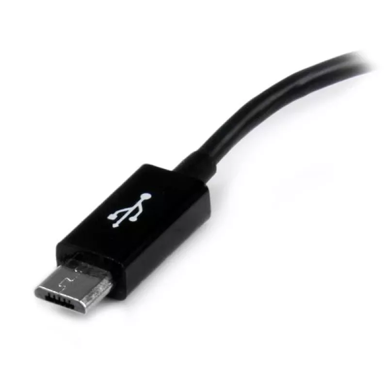 Adaptador host Micro USB para USB OTG StarTech.com 5in M/F, 0,127 m, Micro-USB B, USB A, USB 2.0, 0,48 Gbit/s, preto