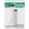 Extensão elétrica múltipla InLine SUÍÇA, 6 tomadas, com interruptor, 1,5 m, branco