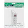 Régua de tomadas InLine SUÍÇA, 3 tomadas, com interruptor, 1,5 m, branco