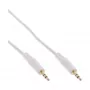 Cabo de áudio InLine 3,5 mm jack ficha/ficha branco/dourado 3 m