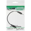 Cabo adaptador de áudio InLine 4 polos ficha 2,5mm / conector fêmea 4 polos 3,5mm 3m