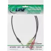 Cabo adaptador de áudio InLine para headset jack 3,5 mm ficha 4 polos / 2x 3,5 mm, preto, 2 m