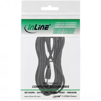 Cabo de áudio InLine 2,5 mm ficha/ficha estéreo, 2 m