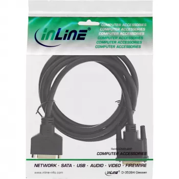 Cabo DVI-D Premium 24+1 ficha para conector fêmea Dual Link banhado a ouro 3m InLine 17763P