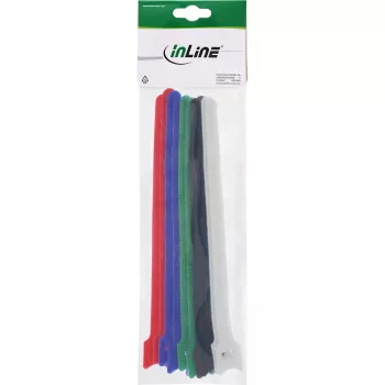 InLine abraçadeiras de velcro para cabos 12x125mm, 10 unid., 5 cores
