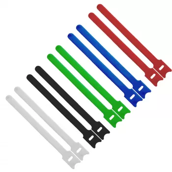 InLine abraçadeiras de velcro para cabos 12x200mm 10 unid. 5 cores