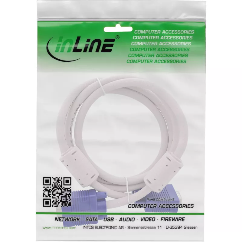 InLine cabo S-VGA 15 HD cinzento ficha/ficha 2 m