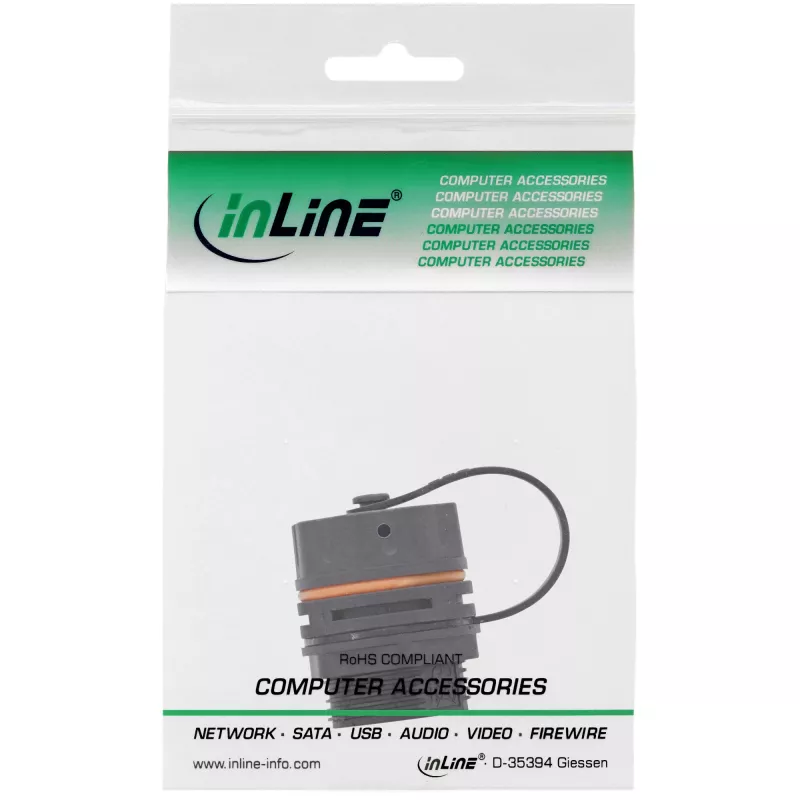 InLine acoplamento de cabo patch Cat.6A, à prova de água IP68, para aplicações industriais