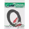 InLine cabo de áudio 2x ficha RCA / conector fêmea 5m, ficha, 2 x RCA, conector fêmea, 5 m, preto