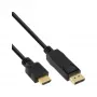 InLine 30 unid. pack a granel cabo conversor DisplayPort para HDMI, preto, 2 m