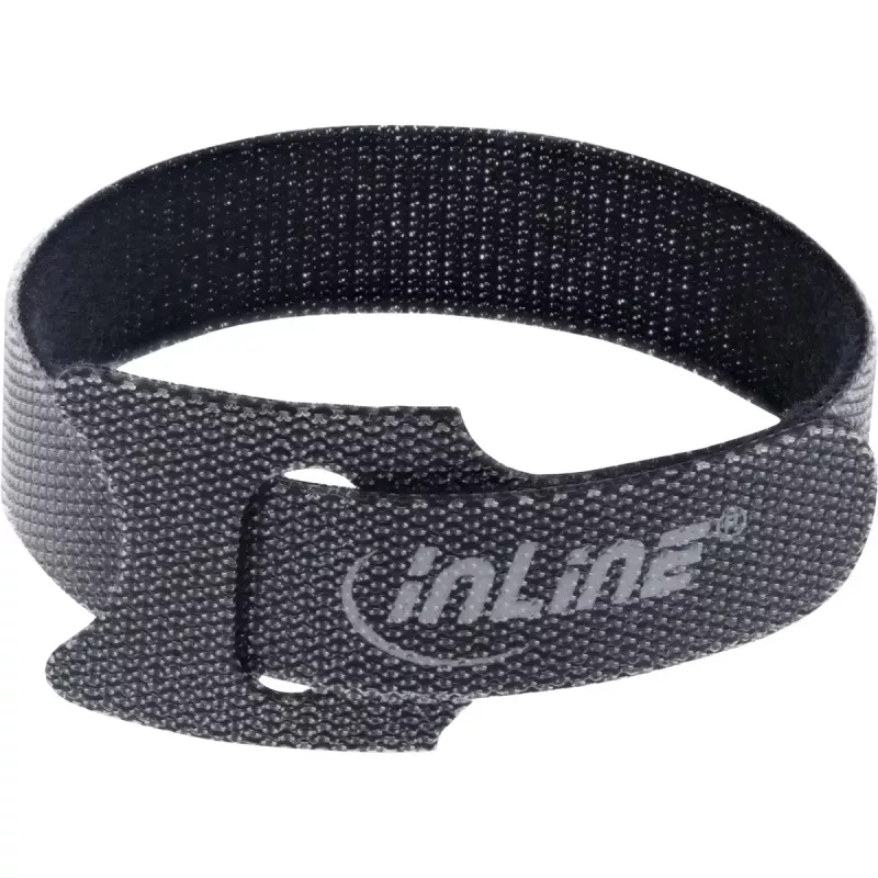 InLine abraçadeiras de velcro para cabos 180x12mm 10 unid. preto