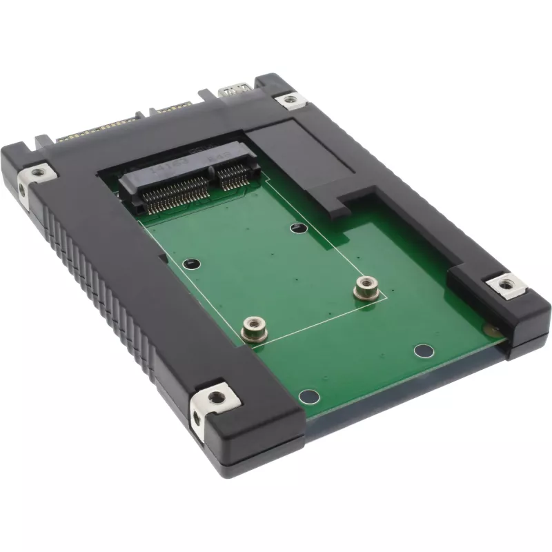 InLine adaptador de disco 2,5 polegadas SATA para SSD mSATA 76620B preto
