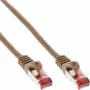 Cabo de rede S/FTP PiMF Cat.6 250MHz PVC cobre castanho 0,25m InLine