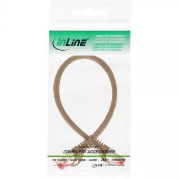 Cabo de rede S/FTP PiMF Cat.6 250MHz PVC cobre castanho 0,25m InLine