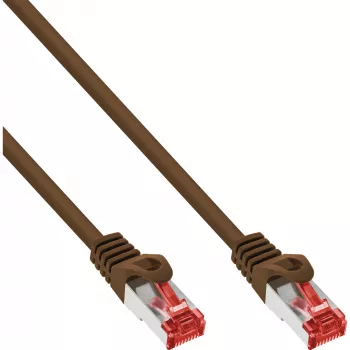 Cabo de rede S/FTP PiMF Cat.6 250MHz PVC cobre castanho 20m InLine