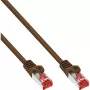 Cabo de rede S/FTP PiMF Cat.6 250MHz PVC cobre castanho 20m InLine