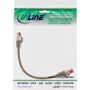 Cabo de rede S/FTP PiMF Cat.6 250MHz PVC cobre castanho 0,3m InLine