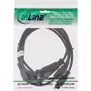 Cabo de alimentação em Y InLine CEE 7/7 macho angular / IEC C13 e C5 macho 3 polos, 2 m