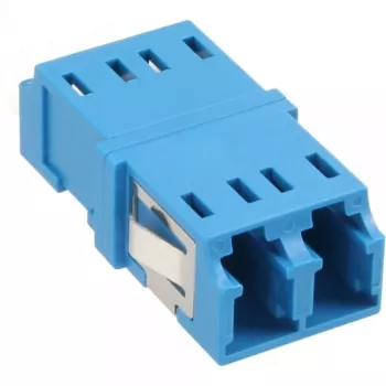Adaptador de fibra ótica duplex LC/LC SM bucha cerâmica azul InLine 89989D