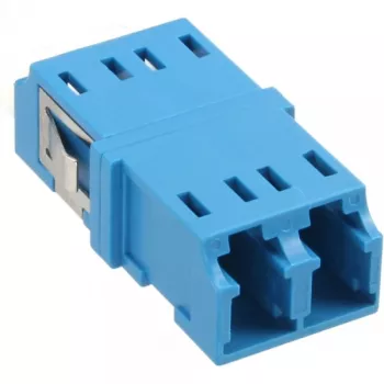 Adaptador de fibra ótica duplex LC/LC SM bucha cerâmica azul InLine 89989D