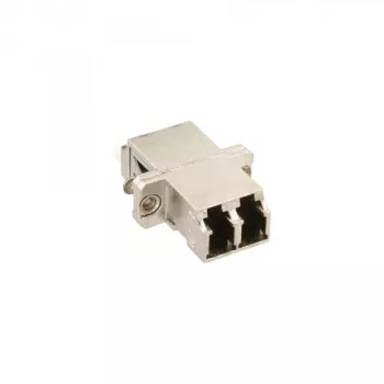 Adaptador de fibra ótica InLine metal duplex LC/LC MM bucha cerâmica com flange 89989M