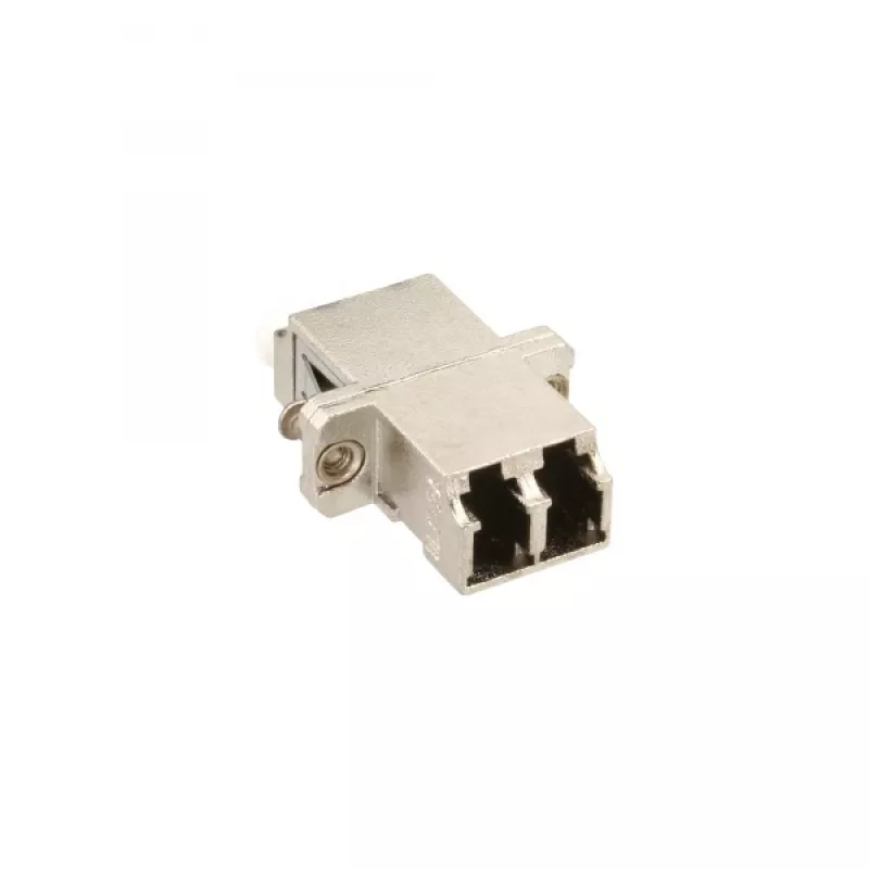 Adaptador de fibra ótica InLine metal duplex LC/LC MM bucha cerâmica com flange 89989M