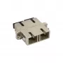 Adaptador de fibra ótica InLine metal duplex SC/SC MM bucha cerâmica com flange