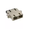 Adaptador de fibra ótica InLine metal duplex SC/SC MM bucha cerâmica com flange