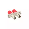 Adaptador de fibra ótica InLine metal duplex ST/ST MM bucha cerâmica com flange