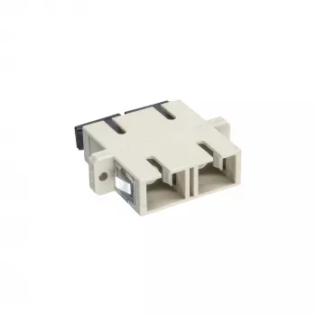 Adaptador de fibra ótica duplex SC/SC MM bucha cerâmica com flange InLine 89992A