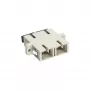 Adaptador de fibra ótica duplex SC/SC MM bucha cerâmica com flange InLine 89992A
