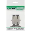 Adaptador de fibra ótica duplex SC/SC MM bucha cerâmica com flange InLine 89992A