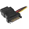 Cabo de alimentação SATA fêmea SATA / 3x 4 pinos Molex macho 0,15 m InLine 29679