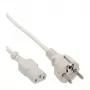 Cabo de alimentação InLine, CEE 7/7 reto / ficha IEC C13 de 3 polos, cinzento, 1,5 m