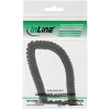 Cabo telefónico espiral InLine RJ10 4P4C preto 4 m